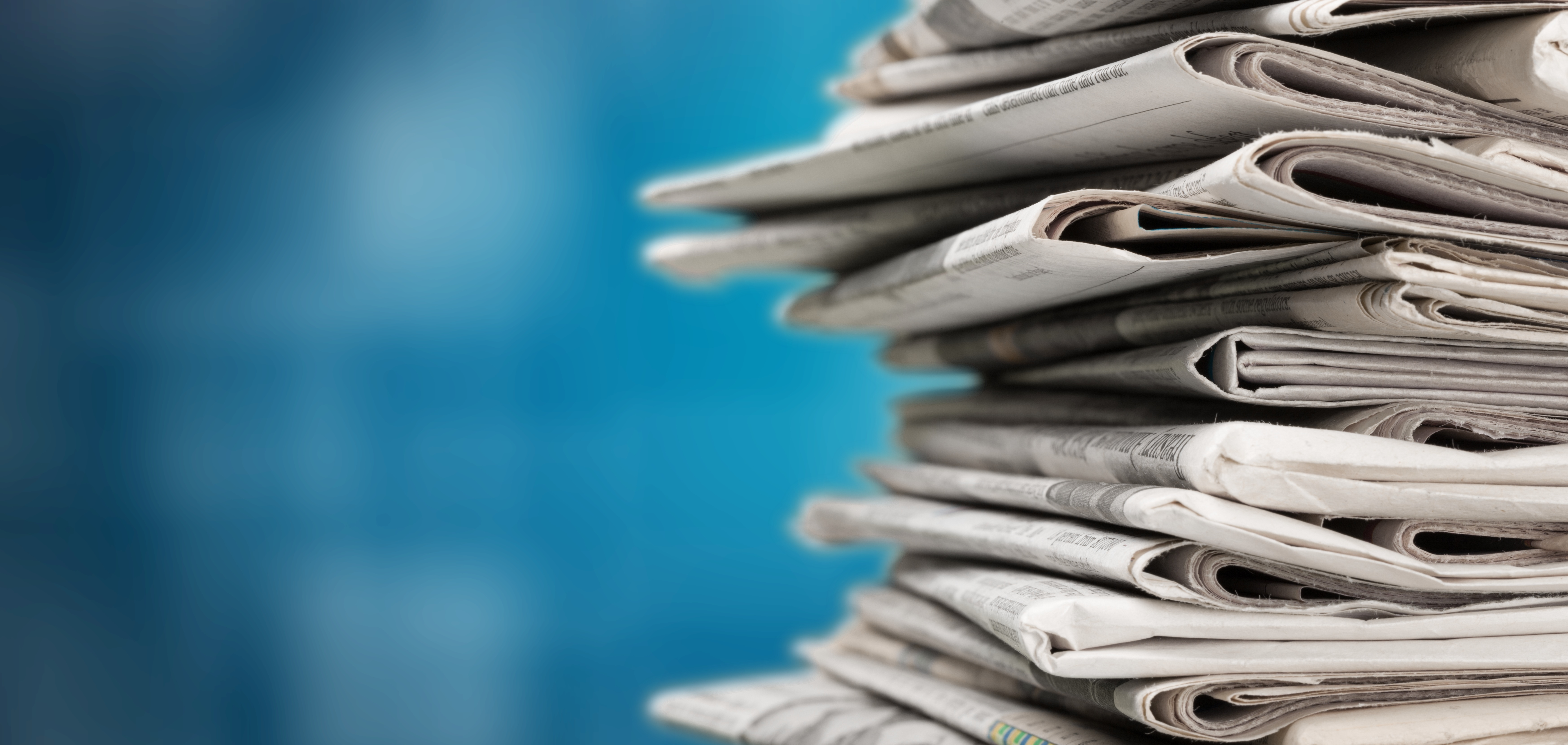 Pile Newspapers Stacks Blur Background