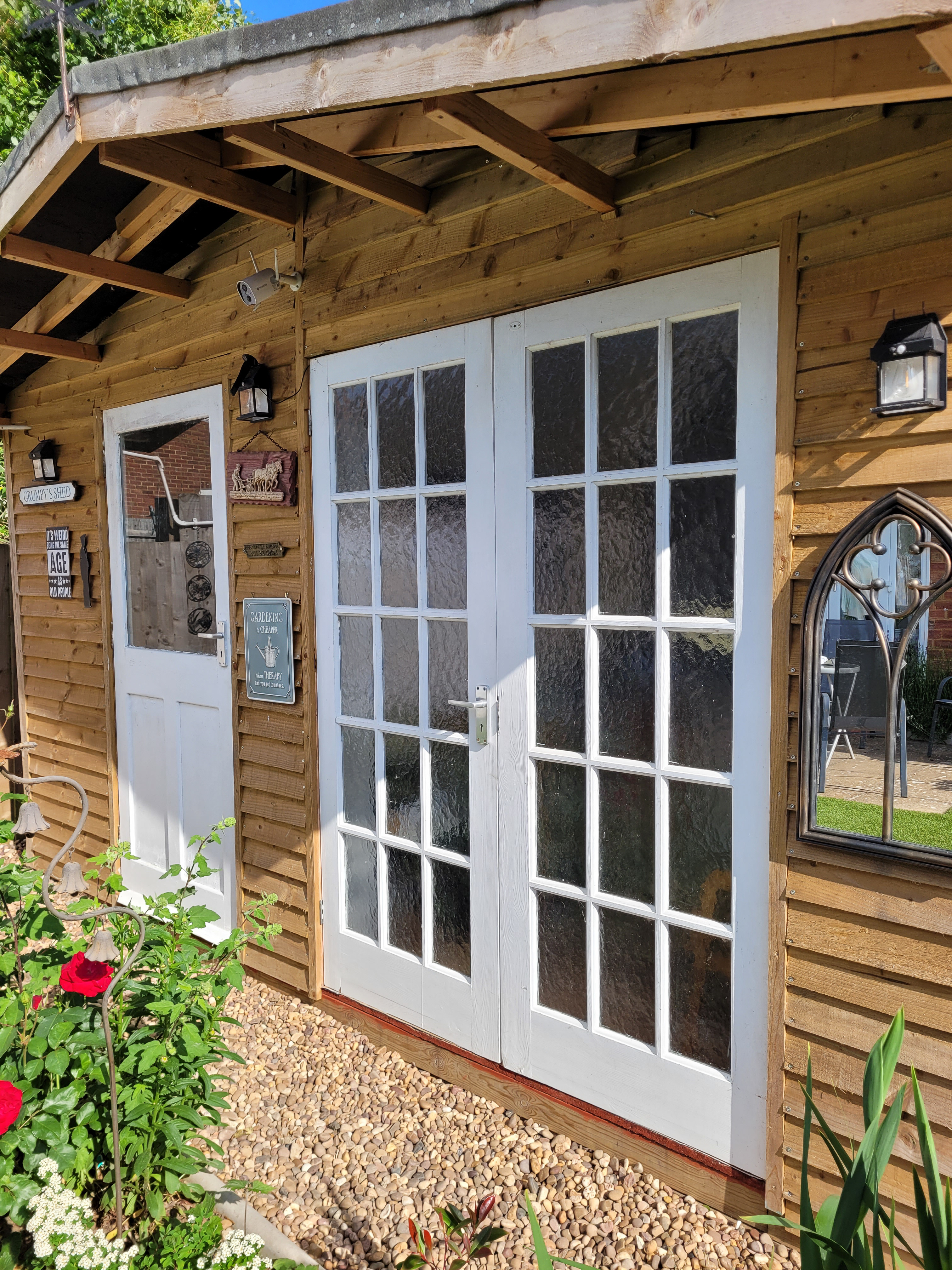 Photo of a customer's garden shed