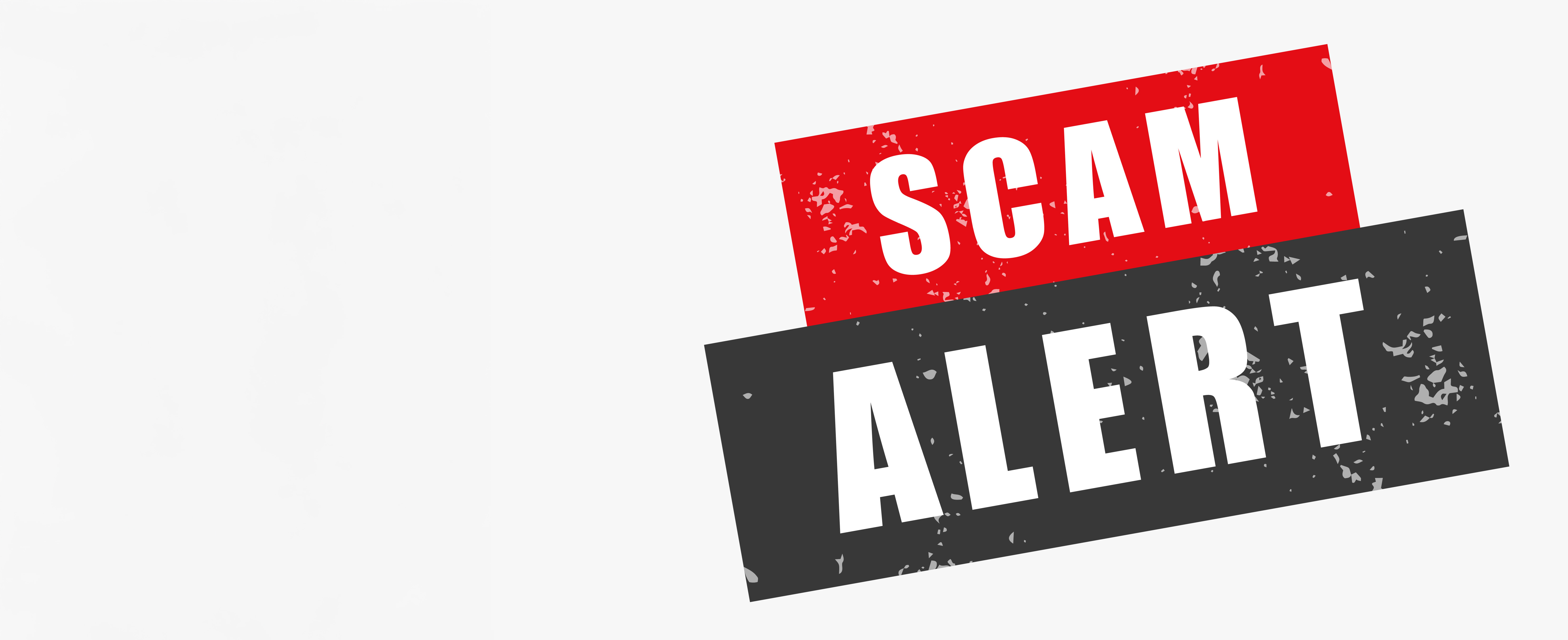 Artwork with the words 'Scam alert' 