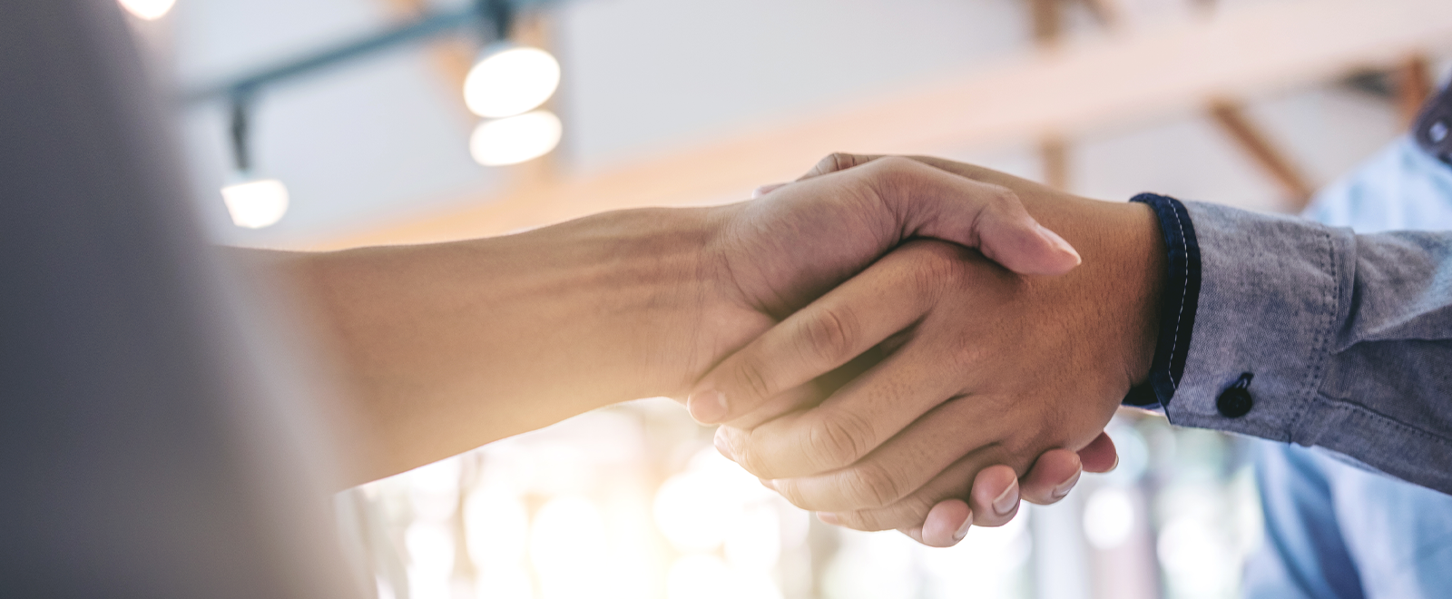 Two People Shaking Hands
