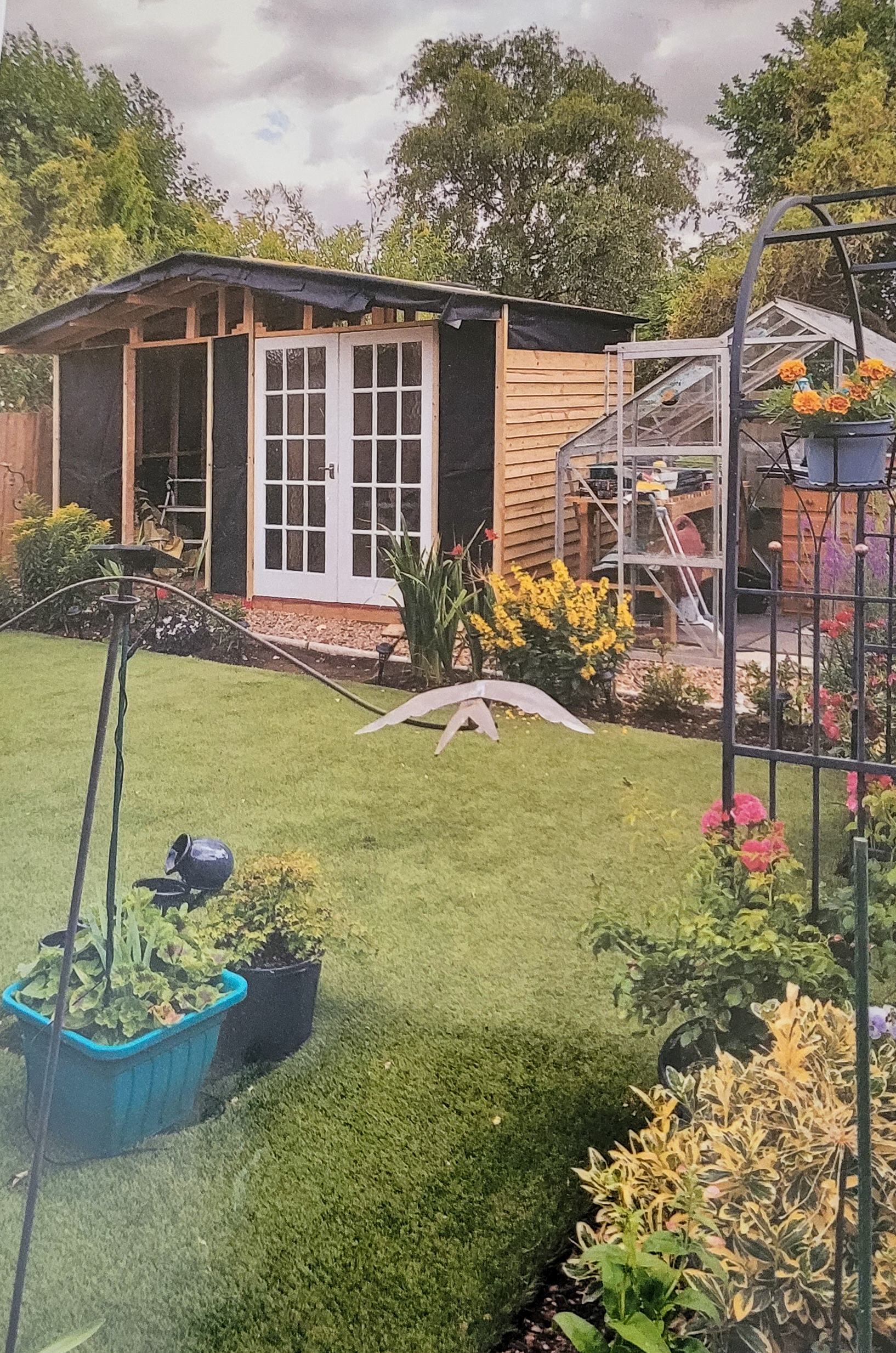 Photo of a customer's garden shed