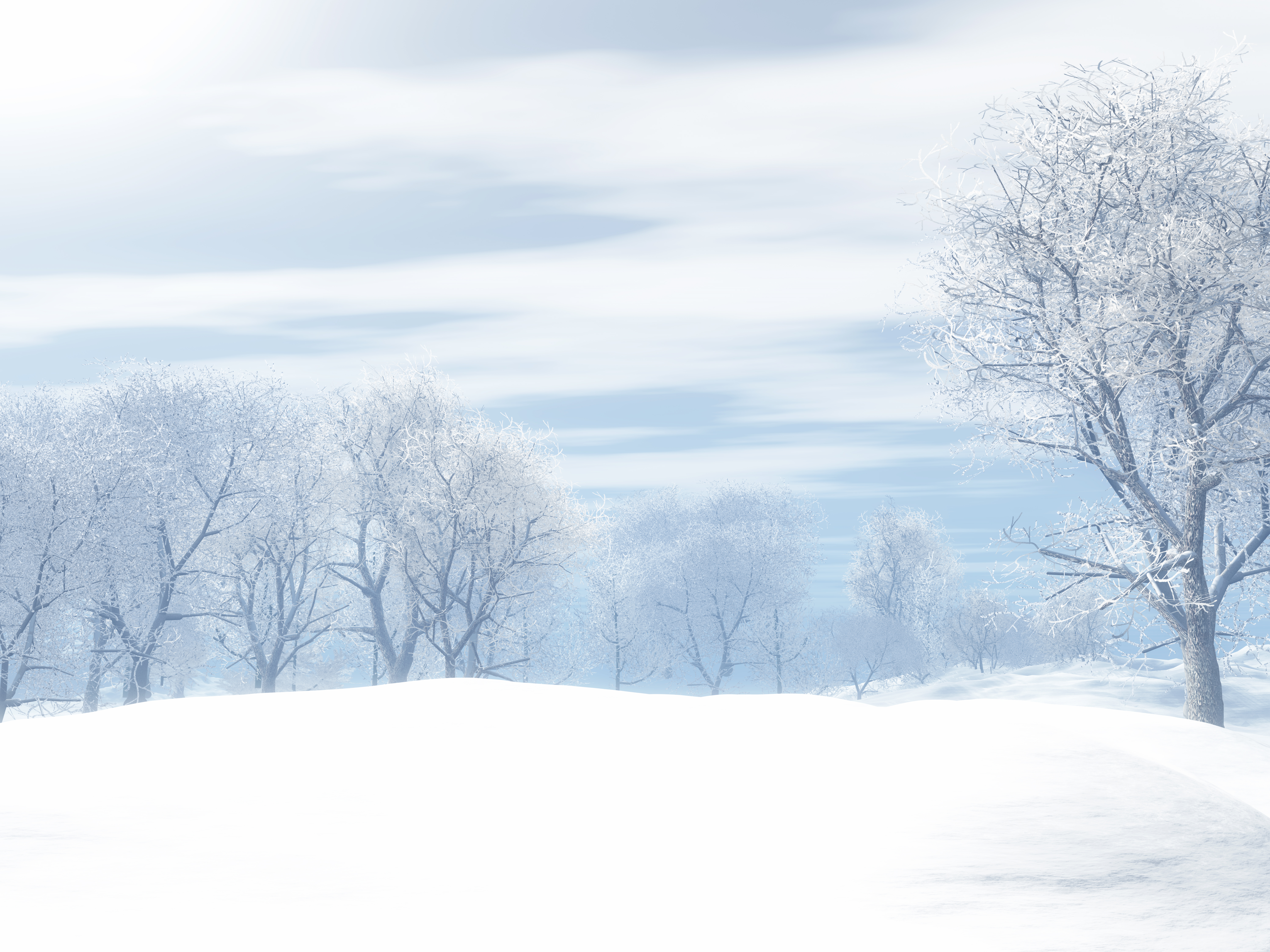 CGI image of a snowy outdoors scene